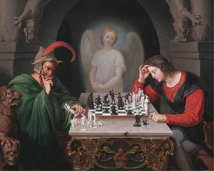 Check Mate (The Chess Players) / Faust and Mephistopheles Playing Chess for a Soul